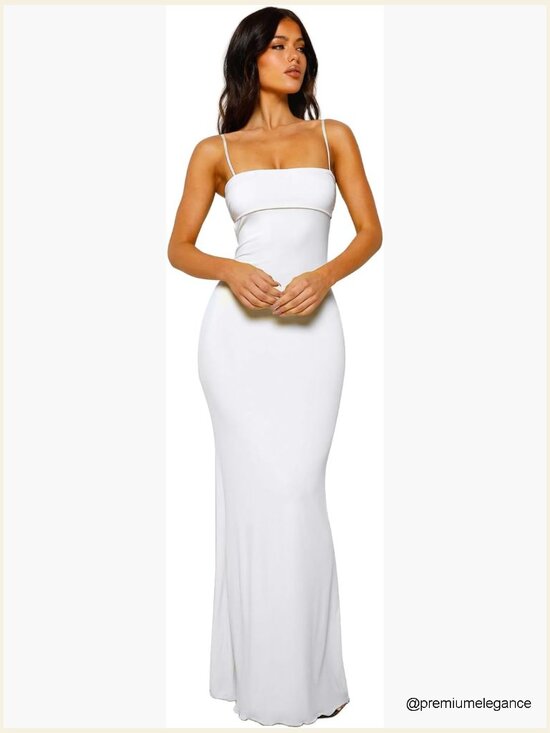 Dresses & Skirts - Women's Backless Maxi Dress Sleeveless Spaghetti Strap Bodycon Formal Party